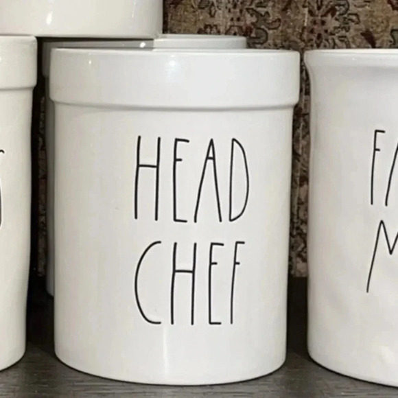 VHTF! Rare Rae Dunn Collection by Magenta Kitchen Utensil Holder/Crock HEAD CHEF - Picture 1 of 1